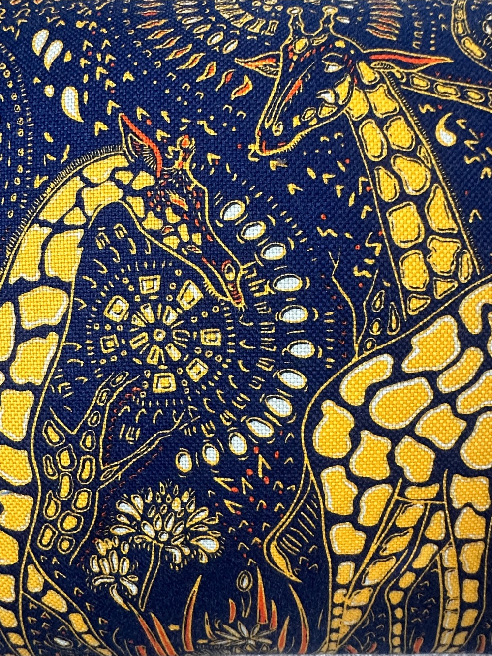 Dior Navy & Yellow Giraffe Accent Pillow with a Pop of Orange Like New - Picture 10 of 14